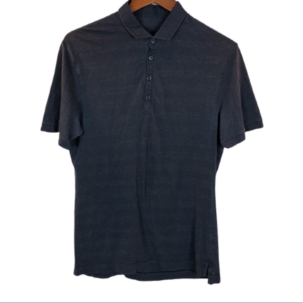 LuluLemon Pivot Polo Navy Stripe Size Medium